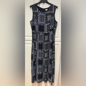 Talbots Maxi Dress Size 16 Bandana Print NWT Blue Combo Paisley Navy
